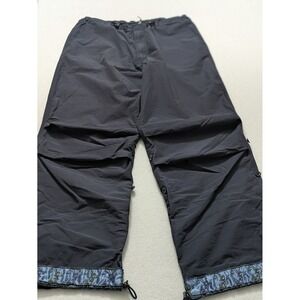VTG Abercrombie & Fitch Cargo Pants Y2K Embellished Cuff Women Large Navy RARE